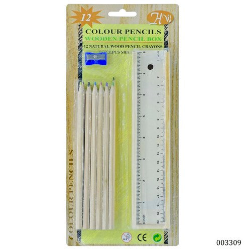 Gift To Love | Wooden Pencil Colour 12 Pcs Set With Box And Sharpner | Code : 003309