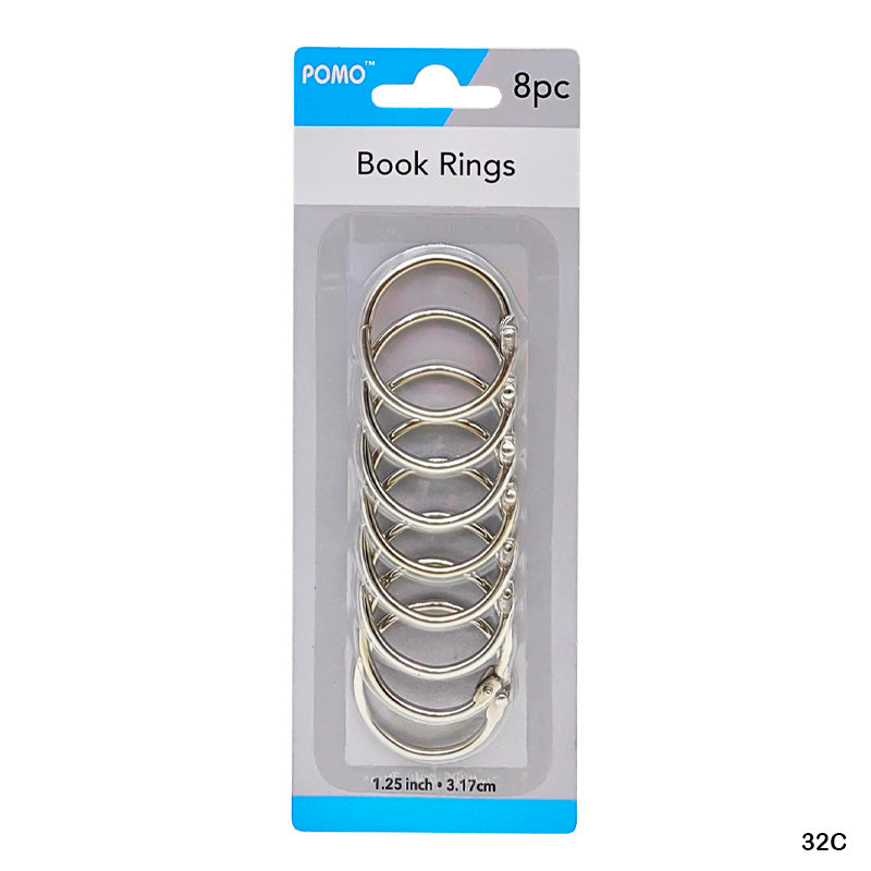 Gift To Love | Card Ring | Color : Silver | Size : 32 Mm | Pcs : 8 Pcs | Code : 32C