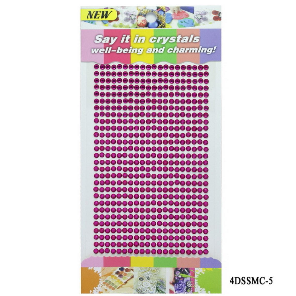Gift To Love | Sticker Diamond | Color : Rani | Size : 4 Mm | Code : 4DSSMC-5