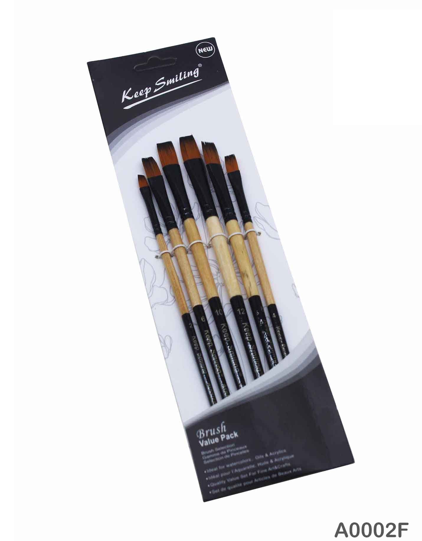 Gift To Love | Paint Brush Flat | Pcs : 6 Pcs | Code : A0002F