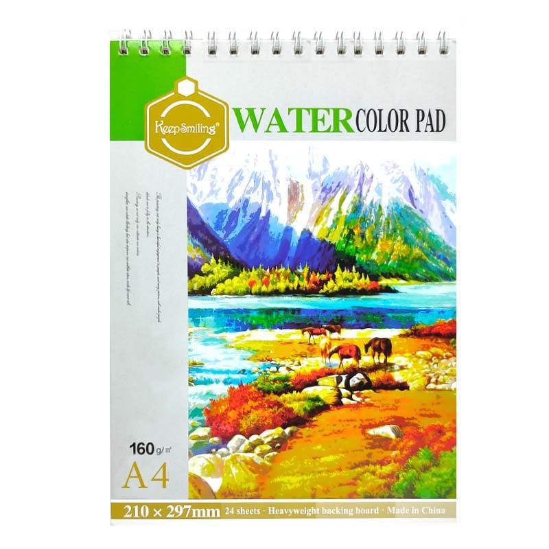 Gift To Love | Water Color Spiral Pad | Color : White | Size : A4 | Pcs : 160Gsm | Code : A4WCSP
