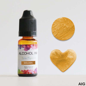 Gift To Love | Alcohol Ink | Color : Golden | Pcs : 10 Ml | Code : AIG