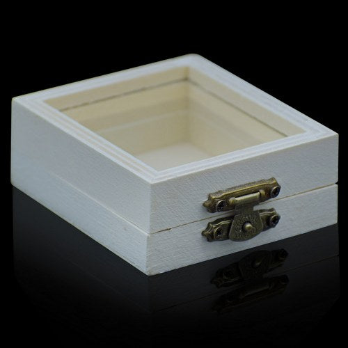 Gift To Love | Wooden Empty Box Medium Top Window Rectangle | Code : AM039