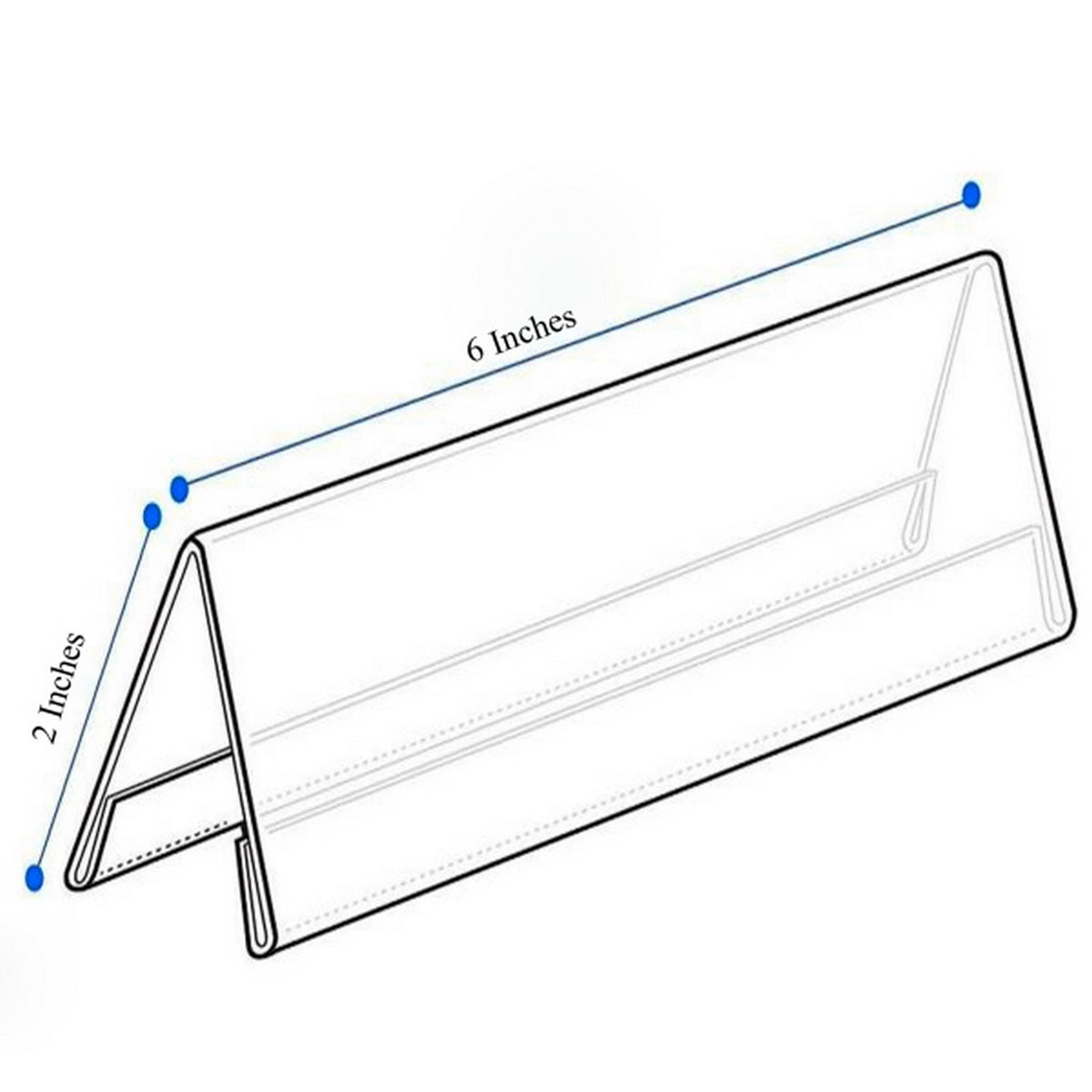 प्यार को उपहार दें | एक्रिलिक नेम होल्डर | आकार : 2 मिमी आईडी 6 इंच V 6x2 | कोड : ANHID6X2