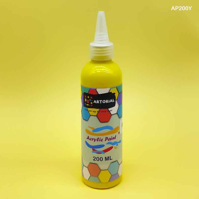 Gift To Love | Acrylic Paint | Color : Yellow | Size : 200 Ml | Code : AP200Y