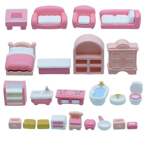 Gift To Love | Miniature Model Home Accessories Furniture Set 19Pcs | Code : C1905-A