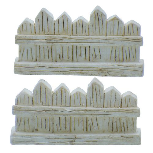Gift To Love | Miniature Model Fence White 2 Pcs Set | Code : C2623-2