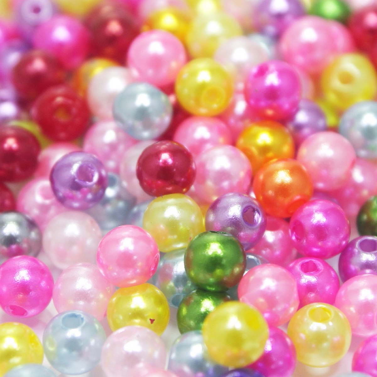 Gift To Love | Craft Beads Multi Colour | Size : 4 Mm | Pcs : 25 Gm | Code : CPMC-1