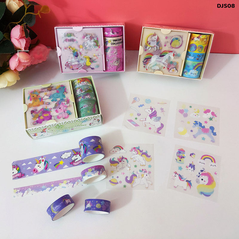 Gift To Love | Sticker N Tape Set Unicorn | Pcs : Set | Code : DJS08