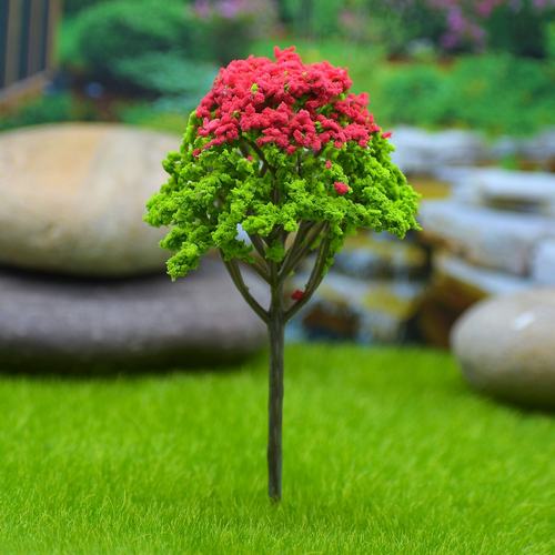 Gift To Love | Artificial Miniature Green & Red Tree 1pc | Code : FU-120GRD