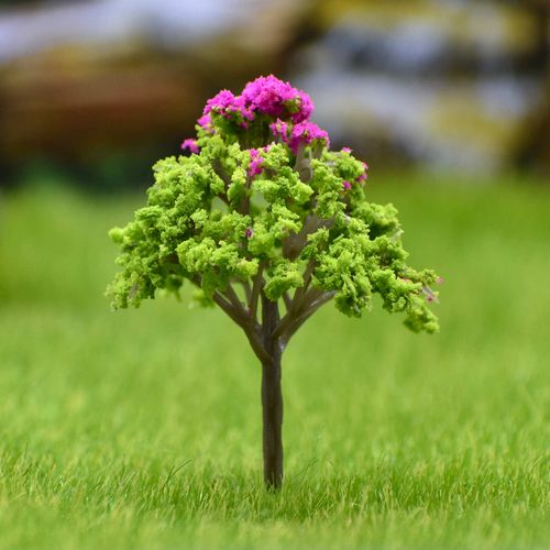 Gift To Love | Artificial Miniature Green & Pink Tree 1pc | Code : FU-60GPK