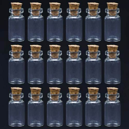 Gift To Love | Mini Glass Bottles with Cork 2.5ML 14x27 18pcs Set | Code : GB14X27