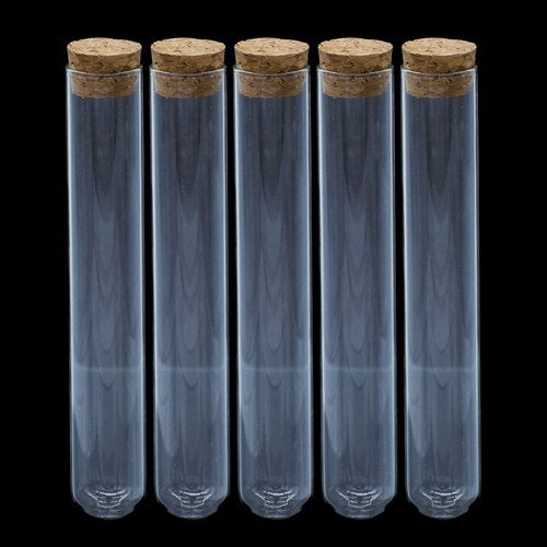 Gift To Love | Glass Messages Bottle 5 Pcs Set 32ML 20*120 120MM | Code : GB20X120