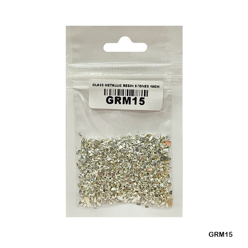 Gift To Love | Glass Metallic Resin Stones | Pcs : 10 Gm | Code : GRM15