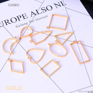 Gift To Love | Bezels Mix Shape Set | Color : Gold | Pcs : 10 Pcs | Code : GSMG