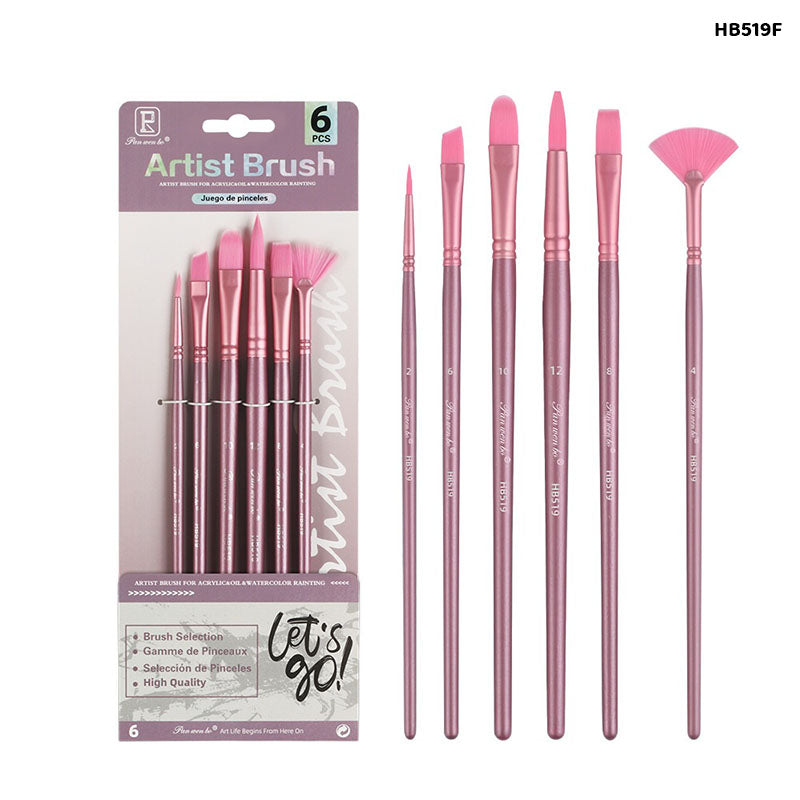 Gift To Love | Paint Brush Multi | Pcs : 6 Pcs | Code : HB519F