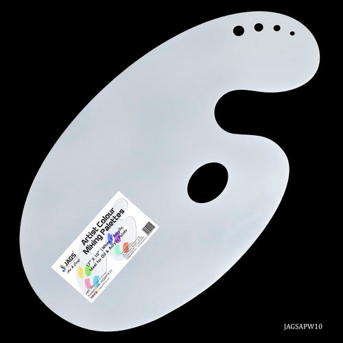 Gift To Love | Acrylic Palette White Oval XXL Big 17X10 | Code : JAGSAPW10
