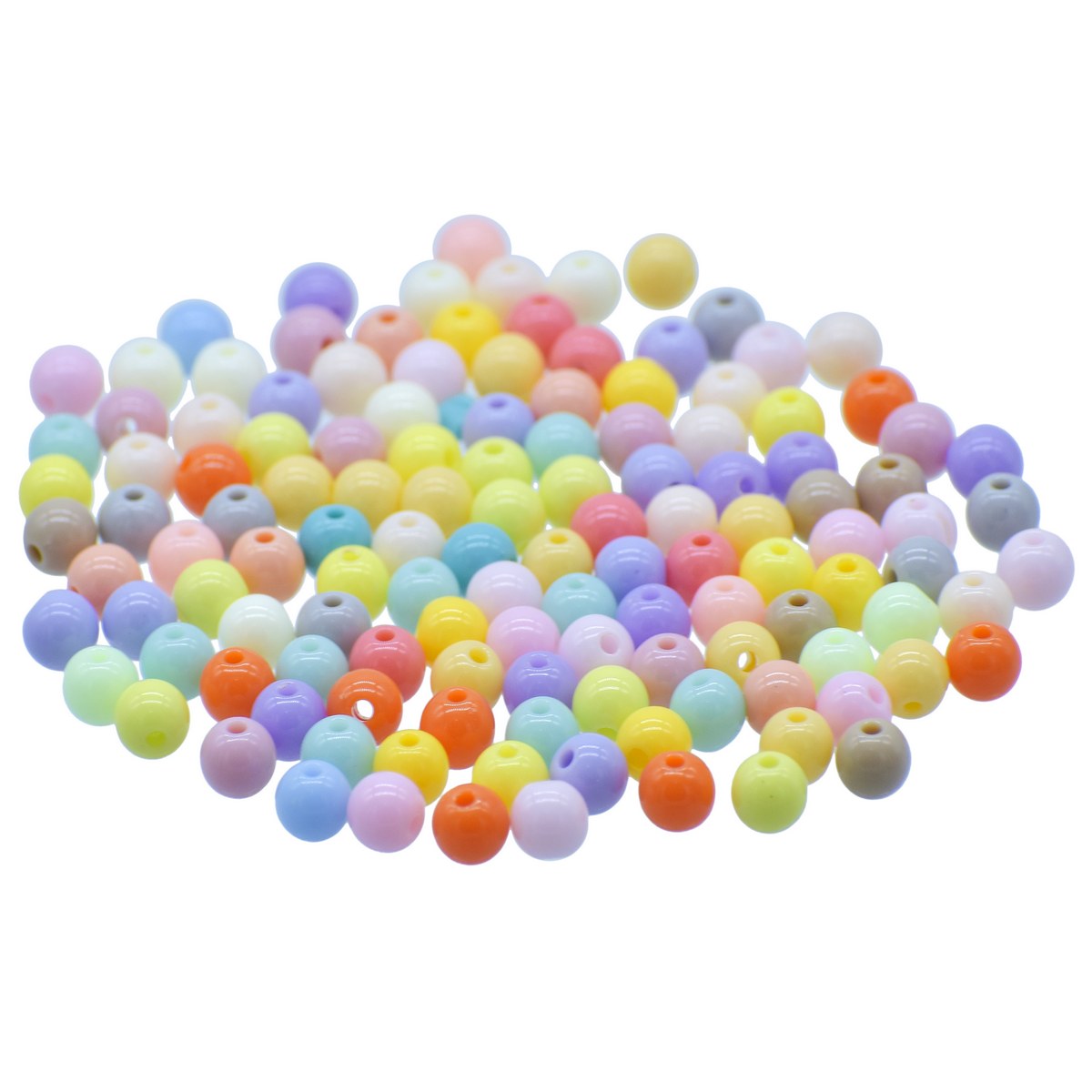 Gift To Love | Craft Bead Pastel | Color : Multicolour | Size : 6 Mm | Pcs : 20 Gsm | Code : JBSP6MM