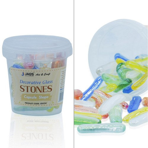 Gift To Love | Jags Decorative Stone Capsul Clear Shape 250 Gram | Code : JDSC04