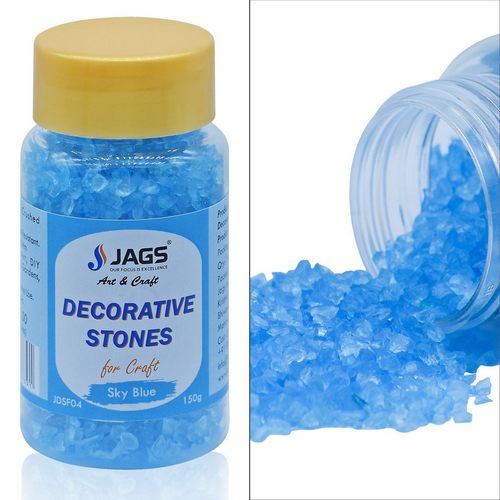 Gift To Love | Jags Decorative Stones For Craft 150 Gram Sky Blue | Code : JDSF04
