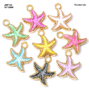 उपहार प्यार को | स्टारफिश पेंडेंट मिक्स | आकार: 18 मिमी x 15 मिमी | मात्रा: 10 पीस | कोड: JMP143