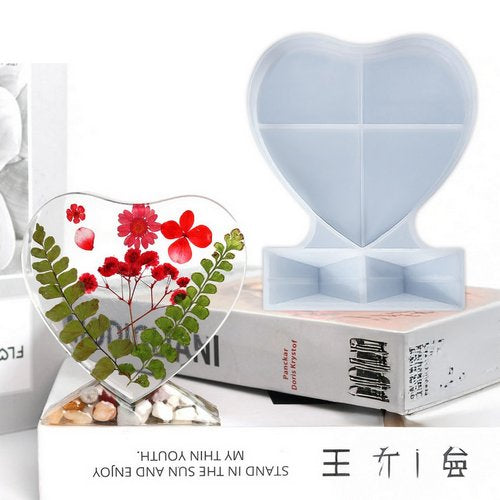 Gift To Love | Jags Silicone Mould Heart Photo Frame With Stand | Code : JSM115