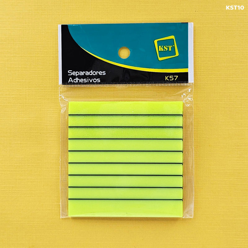 Gift To Love | Sticky Note Plastic Ruled | Color : Fluorescent Yellow | Size : 3 X 3 | Code : KST10