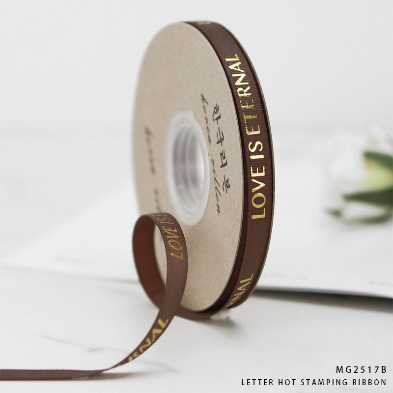 Gift To Love | Korea Ribbon Love Is Eternal | Size : 1 Cm X 30 Mtr | Code : MG2517B