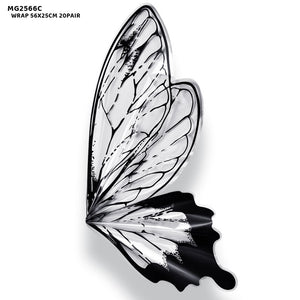 गिफ्ट टू लव | बटरफ्लाई विंग फ्लावर रैप | रंग : काला | आकार : 56 सेमी X 25 सेमी | नग : 20 जोड़ा | कोड : MG2566C