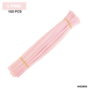 Gift To Love | Craft Pipe Cleaner Chenille Stem | Color : Light Pink | Size : 7 Mm X 30 Cm | Pcs : 100 Pcs | Code : MG3806