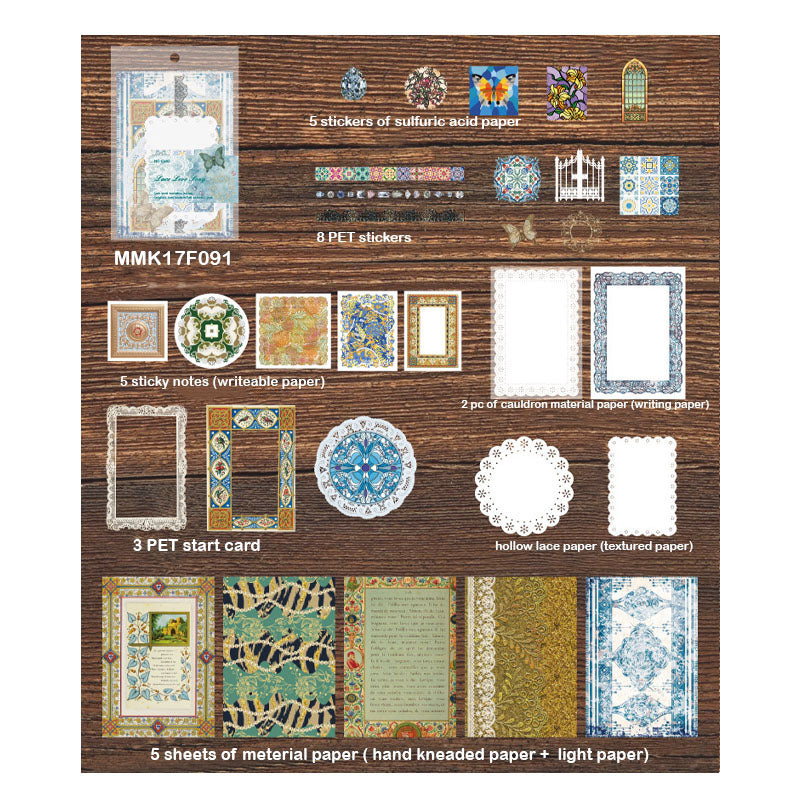 Gift To Love | Journal Paper Cutout And Stickers | Pcs : 30 Pcs | Code : MMK17F091
