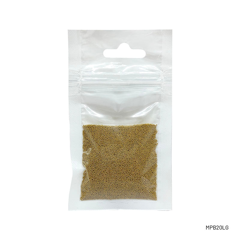 Gift To Love | Micro Pearl Beads | Color : Light Gold | Pcs : 20 Gm Pkt | Code : MPB20LG