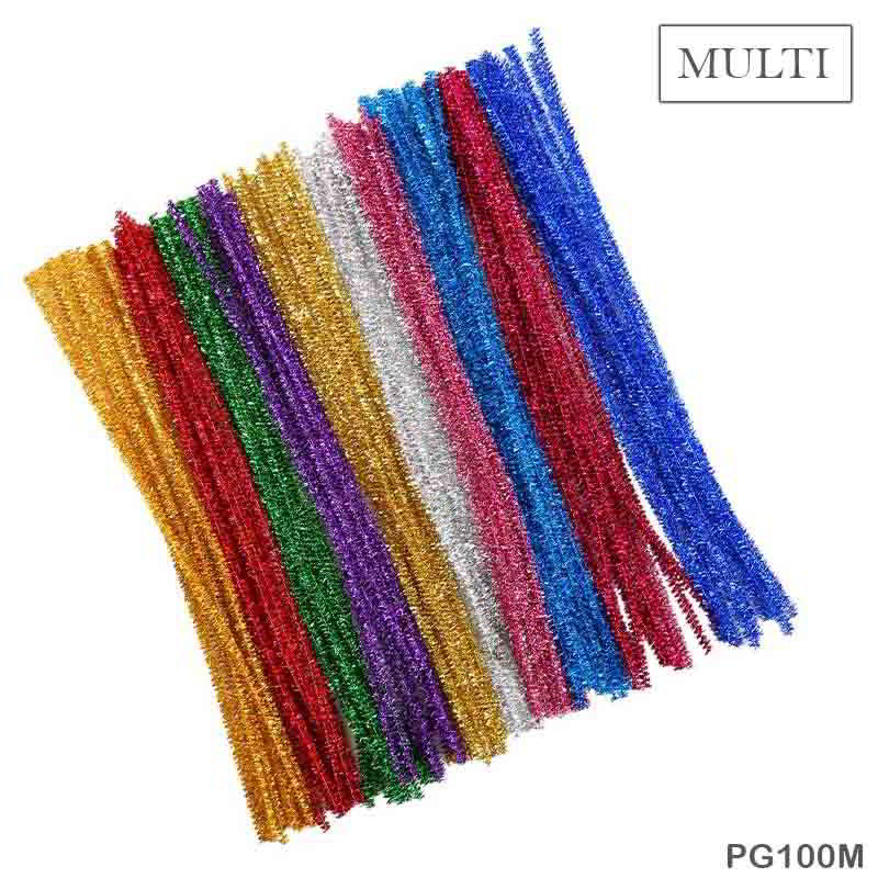 Gift To Love | Craft Pipe Cleaner | Color : Multi-Color | Size : 7 Mm X 30 Cm | Pcs : 100 Pcs | Code : PG100M