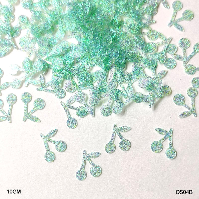 Gift To Love | Cherry Glitter Sequins | Size : 9 Mm | Pcs : 10 Gm | Code : QS04B
