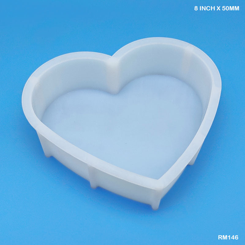 Gift To Love | Silicon Heart Deep Casting Mold | Size : 8 Inch X 50 Mm | Code : RM146