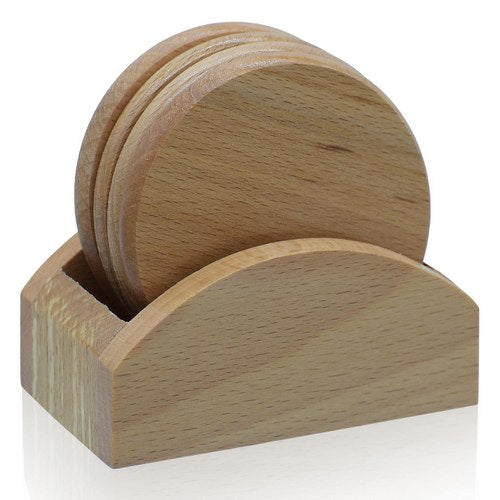 Gift To Love | Tea Coaster Round Set 4 Pics With Stand 1056 | Code : TCRS01