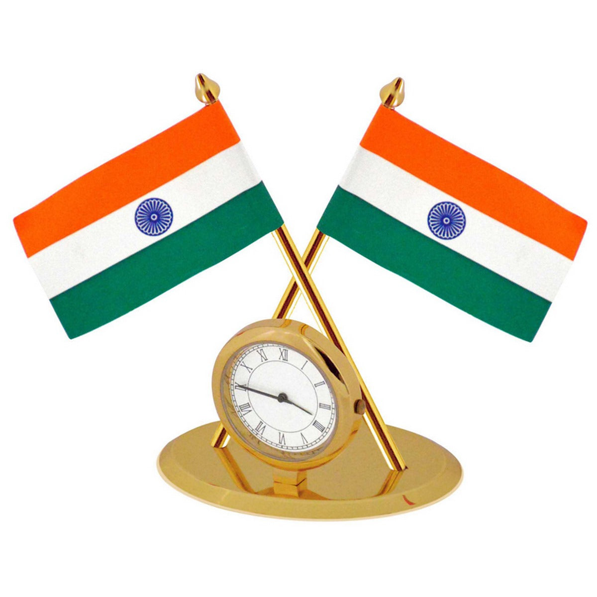 Gift To Love | Table Watch With Flag | Color : Golden | Code : TT415GD
