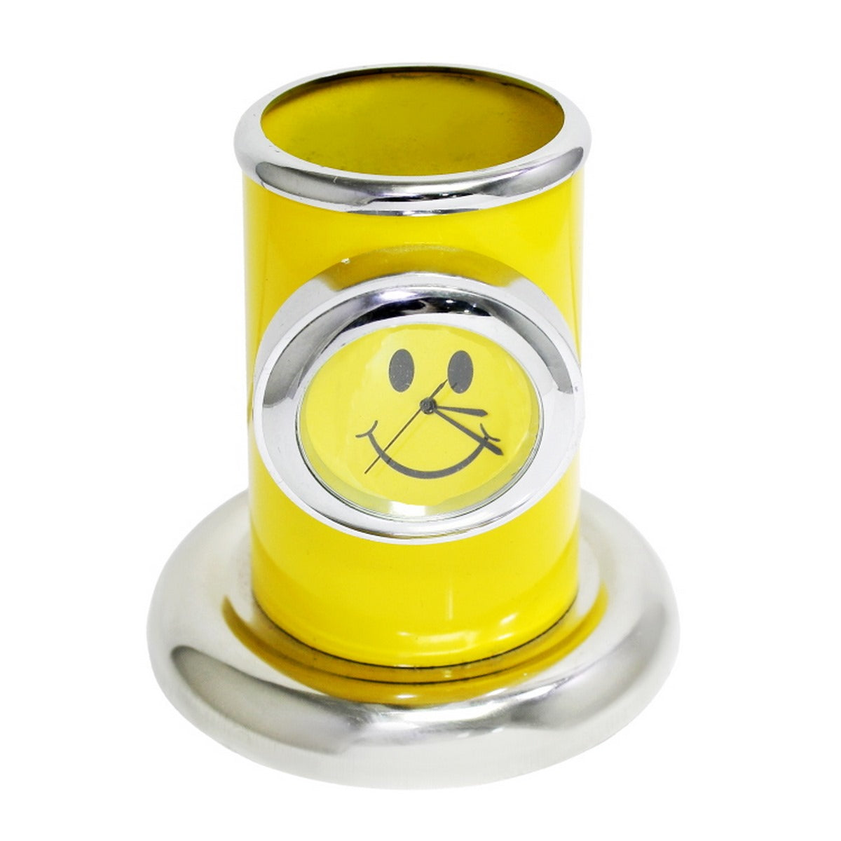 Gift To Love | Table Pen Stand With Watch | Color : Yellow | Code : TT498YW