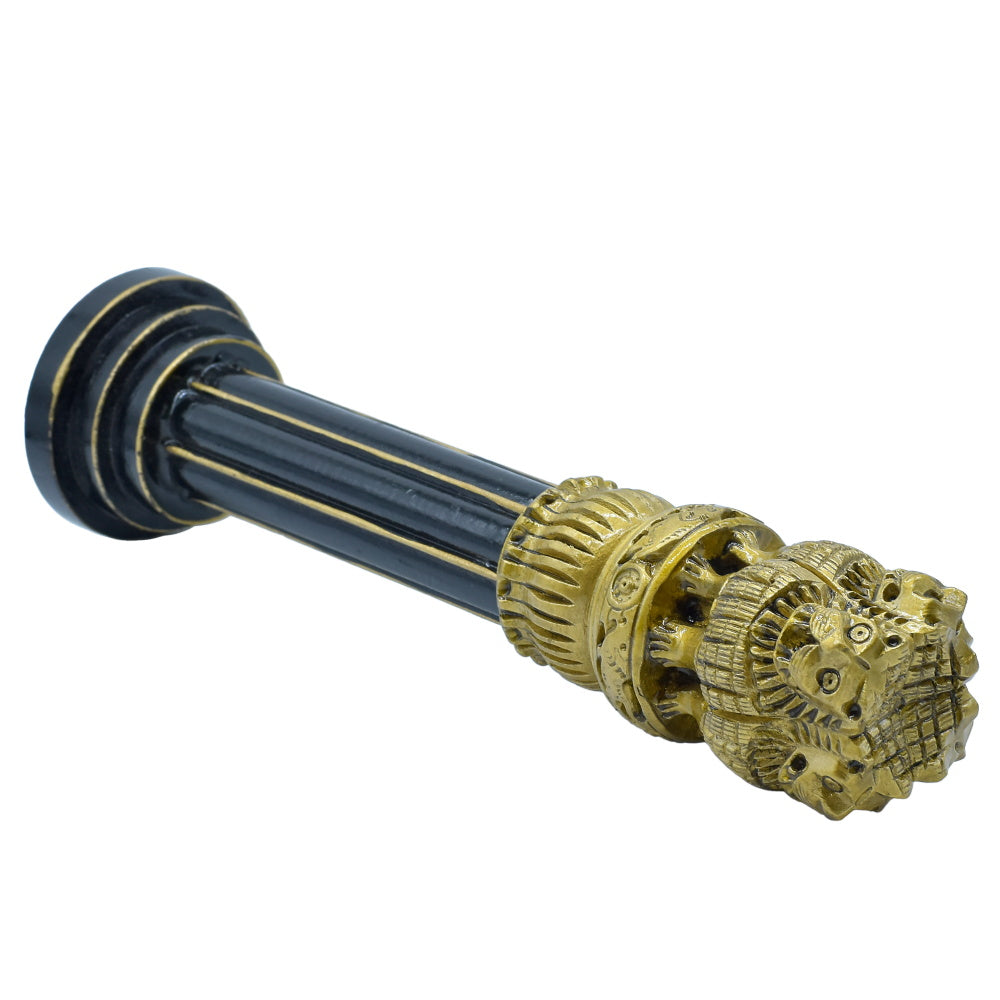 Gift To Love | Wooden Ashoka Pillar Decoration | Color : Antique | Size : 10 Inch | Code : WAPD03