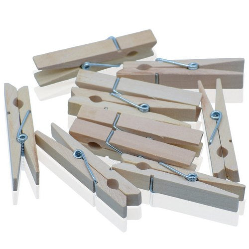 Gift To Love | Wooden Clip Natural 10Pcs Big 6CM | Code : WCSP-04