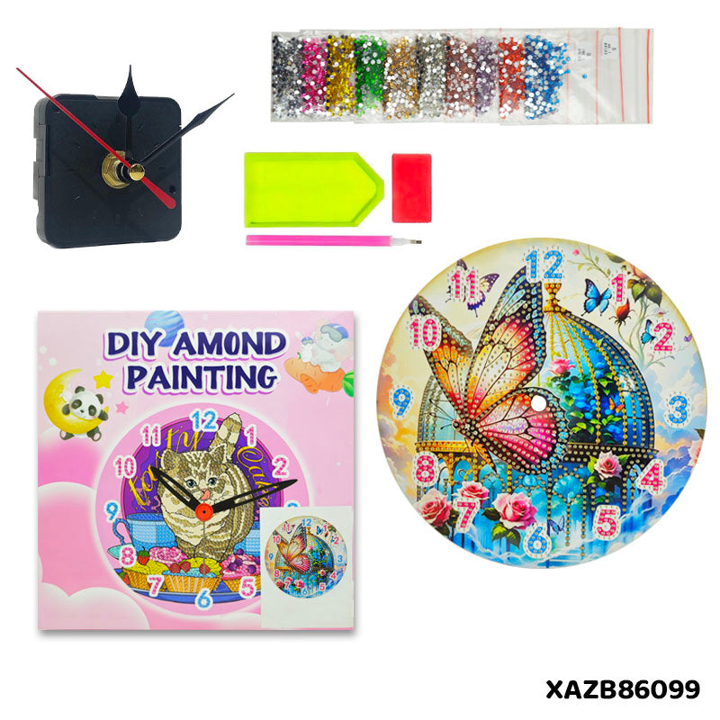Gift To Love | Diy Diamond Clock Painting Kit | Size : 20 X 20 Cm | Code : XAZB86099