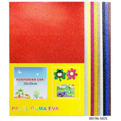 Gift To Love | A4 Glitter Foam Sheet Multi 10 Sheets | Code : 00196-MIX
