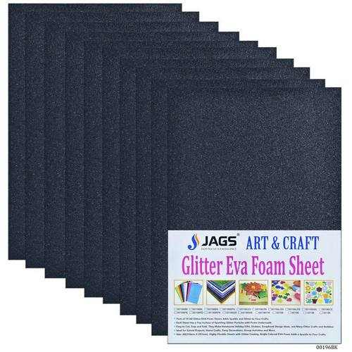 Gift To Love | A4 Glitter Foam Sheet Without Sticke Black | Code : 00196BK