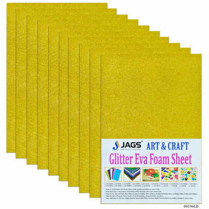 Gift To Love | A4 Glitter Foam Sheet Without Sticker | Color : Gold | Code : 00196GD