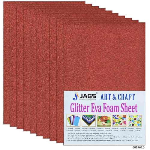 Gift To Love | A4 Glitter Foam Sheet Without Sticker Red | Code : 00196RD