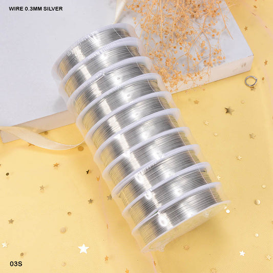 Gift To Love | Wire | Color : Silver | Size : 0.3 Mm | Pcs : 10 Roll | Code : 03S