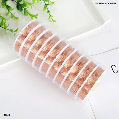 Gift To Love | Wire | Color : Copper | Size : 0.4 | Pcs : 10 Roll | Code : 04C
