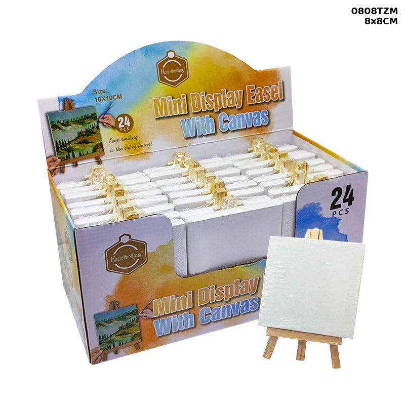 Gift To Love | Mini Canvas And Easel | Color : White | Size : 8 X 8 Cm | Code : 0808TZM