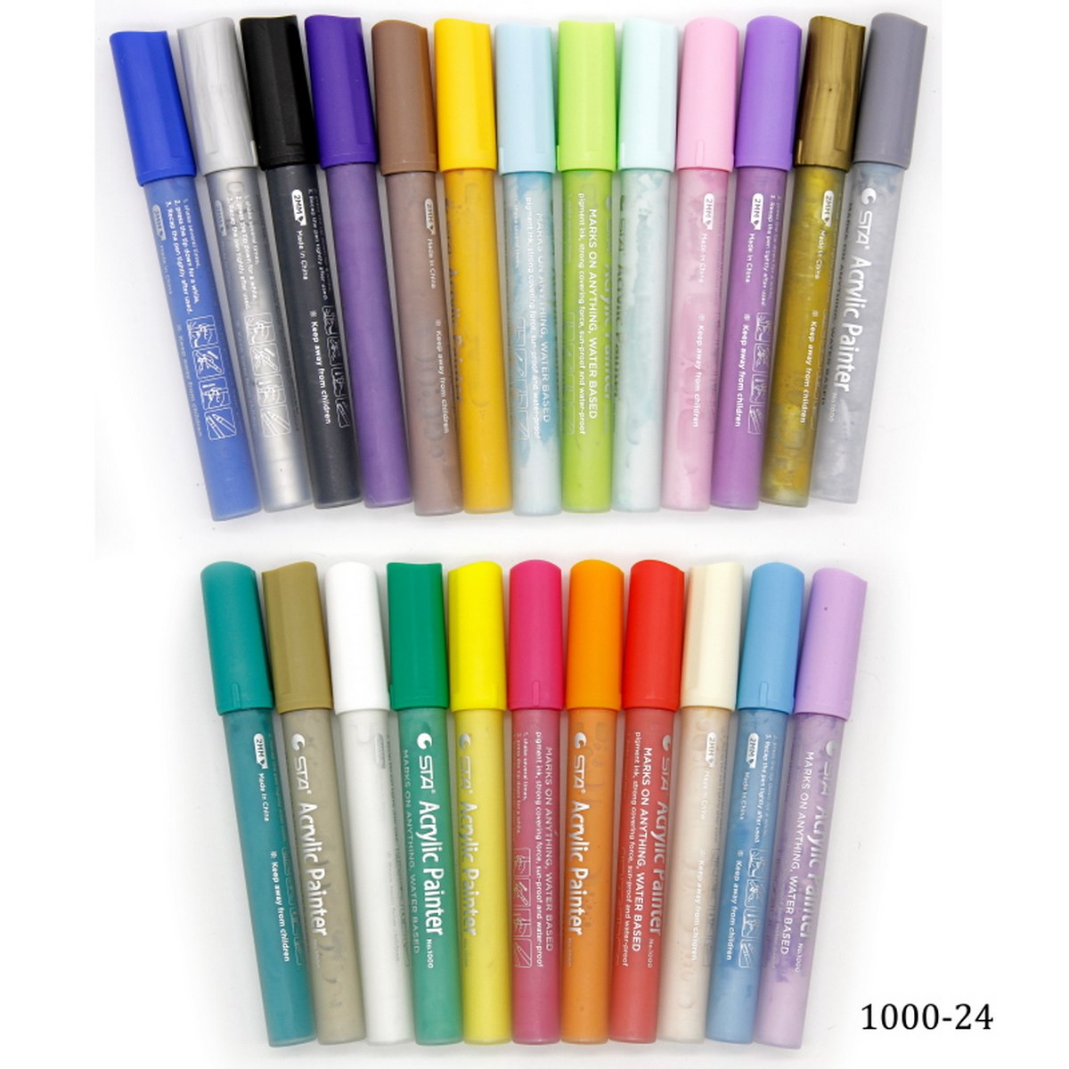 Gift To Love | Acrylic Painter Marker | Pcs : 24 Colour Set | Code : 1000-24