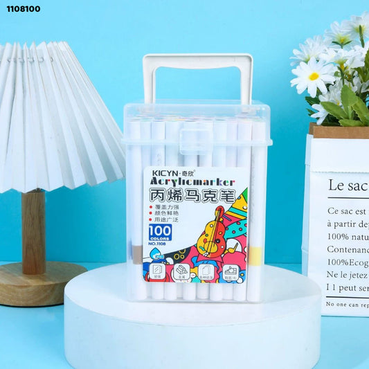 Gift To Love | Acrylic Marker 100 Colors BOX | Code : 1108100